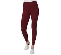 GS Equestrian Silicone Knee Riding Tights With Phone Pocket (Burgundy, 10)
