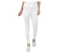 GS Equestrian Silicone Knee Riding Tights with Phone Pocket (White, 6)