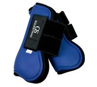 GS Equestrian Tendon Boots - Open Front Horse Boots with Shock Absorption & Secure Touch Fastenings - Protective Leg Boots for Schooling (Blue, S)