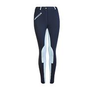 GS Equestrian Women's Kerry Jodhpurs, Navy/Sky Blue - Size UK 8