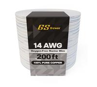 GS Power Marine Wire - 200 Ft, 14 Gauge AWG Electrical Boat Wiring - Oxygen-Free Insulated Black and Red Sheathed Copper