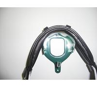 gs.-sports Soft head headpiece for bridles flexible on the ears as well as anatomically padded as a tunnel with cheek pieces (pony, black/silver buckles)