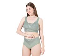 gs1 data protected company 4069787000005 Ulla Popken Women's Plus Size Plus Size Midi Briefs Lace Microfiber, Green (sage), 46-48