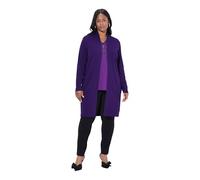gs1 data protected company 4069787000005 Women's Strickjacke, Lange, Offene Form, Weicher Feinstrick Sweater, Dark Lily, 20-22'
