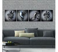 GS1 UK Wall Art Picture,Artwork,Home Decor SET of 4 Framed Modern Stunning Art Canvas (40x40 cm each canvas)