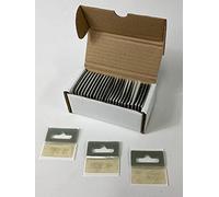 GSA - Flexible Euro Hooks Hang Tabs (1000pc) 50mm x 50mm in Book Format| Plastic Sticky Tabs for Euro Hooks & Retail Display | Strong Adhesive Hanging Tabs