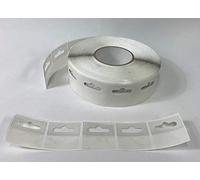 GSA Flexible Euro Hooks Hanging Tabs (100pc) 50mm x 50mm Roll | Plastic Sticky Tabs for Display | Strong Adhesive