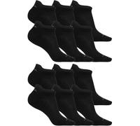 GSA ORGANICPLUS [+] 365 - Ultralight Low Cut Socks 6 Pack BLACK Size 12-14