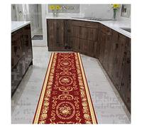 GSACLKES Area Rugs,Hall Carpet, Red Area Rug Bordered Non-Slip Washable for Bedroom Kitchen/A/0.6 X 5M/a/0.9 * 3 M