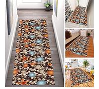 GSACLKES Area Rugs,Runner Rug Carpet for Hallway, Pattern Non-Skid Rubber Back Thin Low Pile Washable for Bedroom Kitchen Liviroom,Custom Length/A/1.4 X 5M/a/1 * 6M