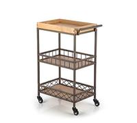 GSACLKES Carts,3-Tier Stainless Steel Kitchen Cart - Portable Service & Cleanitrolley for Hotels & Restaurants - Heavy-Duty Easy Mobility Commercial Grade Utility Cart