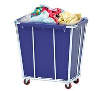 GSACLKES Carts,Heavyduty 400L Laundry Basket with Wheels Stainless Steele & Waterproof Oxb200Kg Capacity for Home & Hotel Useblue Laundry Cart/Blue