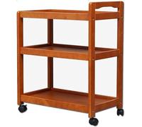 GSACLKES Carts,Wooden Wine Cart for Home & Kitchen - 3-Tier Rolliservice Cart with Wheels Outdoor Beverage Trolley for Hotels & Parties Elegant Wine Storage Solution
