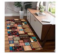 GSACLKES Hall Carpet,Non Slip Area Rugs,Cuttable Touch Soft Washable for Entry Way Floor,Kitchen,Bathroom,Custom Length/A/90X500Cm/a/60 * 250Cm