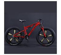 GSACLKES Mountains, Mountains, Fat Tire Hardtail Mountain, Dualpensione Andpension Fork All Terrain Mountain for Men Women,7 Speed,Blue 3 Spoke/21 Sed/Red 5 Spoke