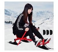 GSACLKES Mountains, Snow Racer Sled, Ski Sled Slider with Ski Skatipole, Directiondal, Steele, Snow Runner Sled for Kidse 3 & Up, Adults,Teenager/Red