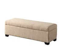 GSACLKES Storage Benches,Safety Foldistorage Modern Removable Fabric Change Shoe Bench Large Capacity Storage Bed End Stool Beaweight 150Kg/Beige