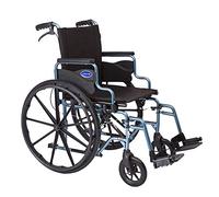 GSACLKES Wheelchairs,Deluxe Wheelchairs,Lightweight Foldiportable Rollator, Ergonomic Handrail with Foot Rest Hand Brakes for Elderly Handicapped and Disabled Users