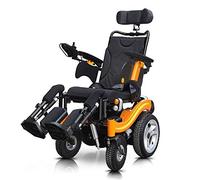 GSACLKES Wheelchairs,Old Man Scooter Can Lie in The Elderly Disabled Off-Road Tywheelchair Lift Leg Backrest