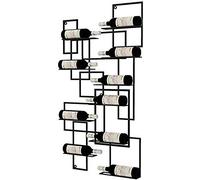 GSACLKES Wine Lovers/Metal Wall-Mounted Wine Rack with Bottle & Glass/Wall Mount Bottle Storage Display/Hangiwine/Wall-Mounted Stemware Glasses & Wine Bottle Display Rack
