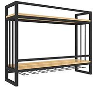 GSACLKES Wine Lovers/Wall Mount Bottle Storage Display/Bottle Glass Rack/Wine Rack Wall Mounted Wine Bottle/Wine Shelf and Glass Rack/Cork Storage Store Red/80 * 61 * 20Cm