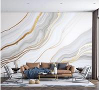 GSAEIMCT 3D Wall Mural Textured Marble Print Photo Wallpaper,Wall Decoration Abstract Luxury Poster Picture Design Modern 200X140Cm Mural for Living Room Bedroom Bathroom,Grayish White