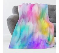 GSAEIMCT Abstract Rainbow Decor Throw Blankets For Couch Sofa Watercolor Landscape Soft Lightweight Flannel Fleece Blanket For Dorm Bedroom And Living Room,Baby 50"X60"(130X150Cm)