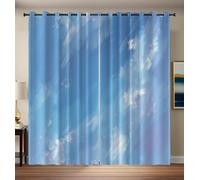 GSAEIMCT Blackout Curtains For Bedroom,Blue White Blue Sky Clouds Dreamy Scenery Thermal Insulated Window Curtains For Living Room For Girls Boys Kids,2 Panels,W 55" X L 90"