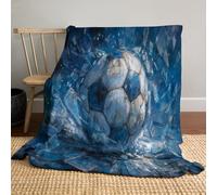 GSAEIMCT Blue Abstract Football Blanket Throw,Oil Painting Art Pattern Soft Cozy Flannel Blanket,Warm Lightweight Plush Couch Sofa Bed Cover Decorative For Man Woman,60"X80"(150X200Cm)