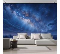 GSAEIMCT Desert Galaxy Tranquil Dreamy Sapphire Hd Print Art Wall Painting Poster Large Silk Mural 3D Wallpaper Paste Living Room The Wall for Bedroom Mural, 300X210Cm