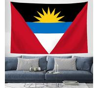 GSAEIMCT Flag Of Antigua And Barbuda Tapestry For Bedroom Aesthetic - Lightweight Wall Hanging Backdrop Wall Art Tapestry Easy To Hang For Living Room Dorm Home Decor, 150 X 130 Cm