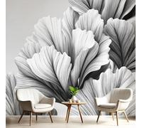 GSAEIMCT Green Mural Photo Wallpaper,Flower Jungle Wallpaper for Living Room Tv Backdrop Office,3D Effect Landscape Illustrations Large Wall Mural Paper Decoration Poster Picture,250X170Cm