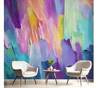 GSAEIMCT Panoramic Wallpaper Mural,450X300Cm Wall Poster Color Color Stripes Art Photo 3D Effect,Abstract Texture Poster Decoration for Home Bedroom Living Room Tv Backdrop Corridor
