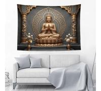 GSAEIMCT Pillar Statue Tapestry Wall Hanging 150L X 100W Cm | Wall Art Zen Figures Wall Home Decor For Bedroom, Dorm, College, Living Room, Gold
