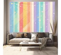 GSAEIMCT Rainbow Colors Wall Tapestry Striped Planet Tapestry Wall Hanging Dreamy Retro Art Home Decoration For Bedroom Living Room, 150L X 100W Cm