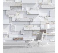 GSAEIMCT Rectangular Stone White Background Theme Photo Wallpaper,200X140Cm Silk Wall Mural,Modern 3D Style Bedroom Living Room Decoration Poster