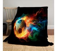 GSAEIMCT Red Green Smoke Football Blanket Throw,Abstract Fantasy Pattern Soft Cozy Flannel Blanket,Warm Lightweight Plush Couch Sofa Bed Cover Decorative For Man Woman,50"X60"(130X150Cm)