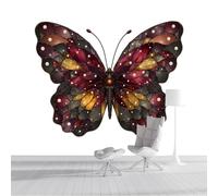 GSAEIMCT Red Yellow Flying Butterfly Wallpaper Wall Covering Mural,Beautiful Insects Print Large Photo for Home Office Bedroom Living Room Decoration Poster Tv Background Wall,300X210Cm