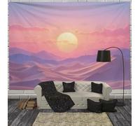 GSAEIMCT Sun Dunes Tapestry, Pink Orange Desert Scenery Wall Hanging Tapestries, Small Tapestry For Home Office Dorm Indoor And Outdoor Decoration, 100L X 75W Cm