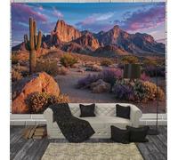 GSAEIMCT Sunset Mountains Tapestry, Brown Desert Scenery Wall Hanging Tapestries, Small Tapestry For Home Office Dorm Indoor And Outdoor Decoration, 150L X 100W Cm