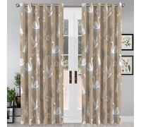 GSAEIMCT Swan Rabbit Blackout Curtains, Pinkish White Rural Animals Window Drapes, Elegant Decor For Living Room Bedroom Dining Room, W 46" X L 72",2 Panels Seamless Curtains