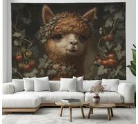 GSAEIMCT Vegetables Alpacas Tapestry 150L X 100W Cm Classic Retro Tapestry Brown Room Decor Uv Reactive Hippie Wall Posters For Bedroom, Mandala