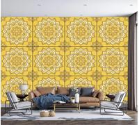 GSAEIMCT Wall Murals 300X210Cm, Mandala Pattern Pattern Wall Fabric, Moroccan Art Large Photo Wallpaper for Living Room Bedroom Bathroom Office Dining Room Kid's Room Home Decor