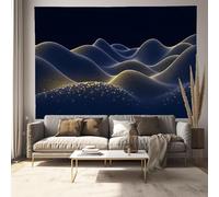 GSAEIMCT Wall Tapestry Hanging Large Blue Wave Mountains Science Fiction Abstract Tapestries Aesthetic Decor For Living Room And Bedroom, 150L X 100W Cm