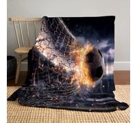 GSAEIMCT Yellow Spark Football Blanket Throw,Fantasy Art Pattern Soft Cozy Flannel Blanket,Warm Lightweight Plush Couch Sofa Bed Cover Decorative For Man Woman,30"X40"(75X100Cm)