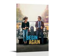 GSARUWEHRH Begin Again Poster Wall Art Canvas Cover Vintage Aesthetic Poster Decorative Painting for Living Room Bed Room 20x30inch(50x75cm) Frame-style