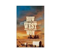GSARUWEHRH How The West Was Won Poster Wall Art Canvas Cover Vintage Aesthetic Poster Decorative Painting for Living Room Bed Room 16x24inch(40x60cm) Unframe-style