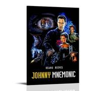 GSARUWEHRH Johnny Mnemonic Poster Wall Art Canvas Cover Vintage Aesthetic Poster Decorative Painting for Living Room Bed Room 24x36inch(60x90cm) Frame-style