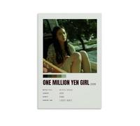 GSARUWEHRH One Million Yen Girl Poster Wall Art Canvas Cover Vintage Aesthetic Poster Decorative Painting for Living Room Bed Room 08x12inch(20x30cm) Unframe-style