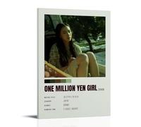 GSARUWEHRH One Million Yen Girl Poster Wall Art Canvas Cover Vintage Aesthetic Poster Decorative Painting for Living Room Bed Room 16x24inch(40x60cm) Frame-style